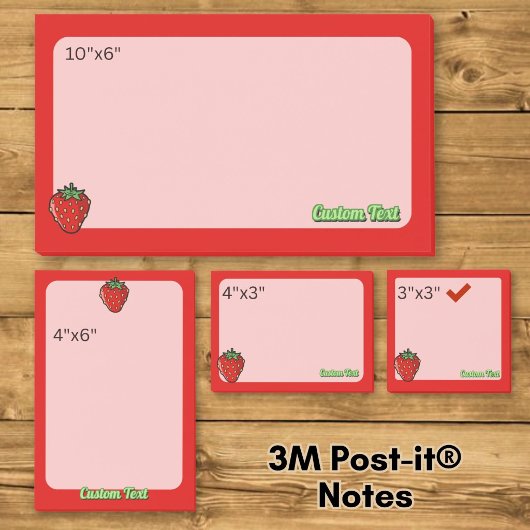 Aardbei Icoon Notities Post-it® Notes
