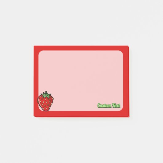 Aardbei Icoon Notities Post-it® Notes (Voorkant)