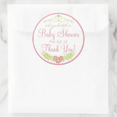 Aardbei Ijs en Amandel Kleuren Douche Ronde Sticker (Tas)