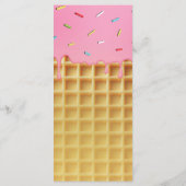 Aardbei Ijs Wafelhoorn Verjaardagsmenu Menu (Achterkant)