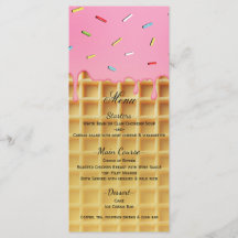 Aardbei Ijs Wafelhoorn Verjaardagsmenu