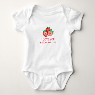 Aardbei Ik hou van je Berry veel Romper