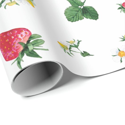 Aardbei illustratie op inpakpapier (Rol Hoek)