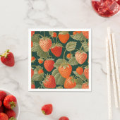 Aardbei Illustratie Verjaardagsfeest Servetten (Insitu)