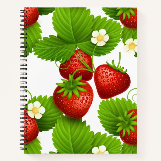 Aardbei in de tuin notitieboek (Voorkant)
