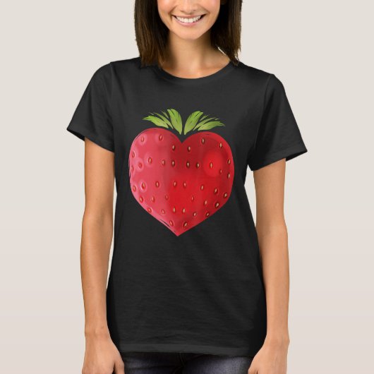 Aardbei in de vorm van een heetvormer Vegetarian G T-shirt (Voorkant)