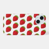 Aardbei iPhone 15 Case (Achterkant horizontaal)