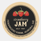 Aardbei Jam Classic Round Sticker (Voorkant)