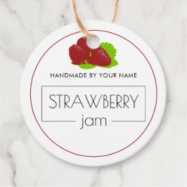 Aardbei Jam Eigen productlabel Ophangen Labels