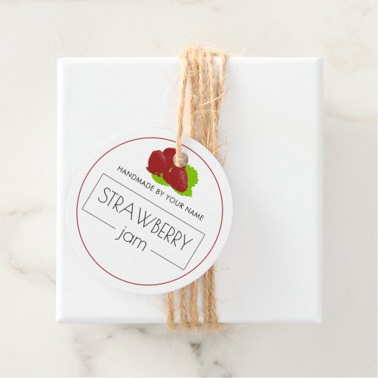 Aardbei Jam Eigen productlabel Ophangen Labels (In situ)