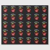 Aardbei Jam Funny Fruit Pun Dark BG Cadeaupapier (Vlak)