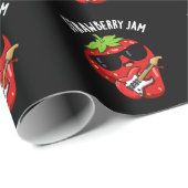 Aardbei Jam Funny Fruit Pun Dark BG Cadeaupapier (Rol Hoek)