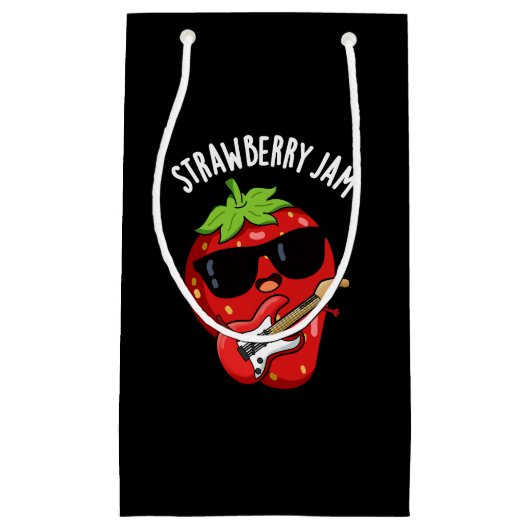 Aardbei Jam Funny Fruit Pun Dark BG Klein Cadeauzakje