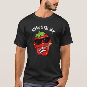 Aardbei Jam Funny Fruit Pun Dark BG T-shirt