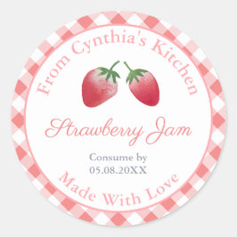 Aardbei Jam Hostess Gift Pantry Labels