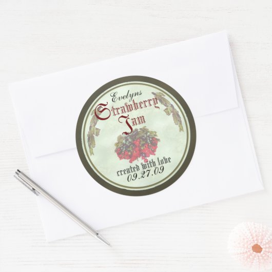 Aardbei Jam inblikken labels 2 (Envelop)