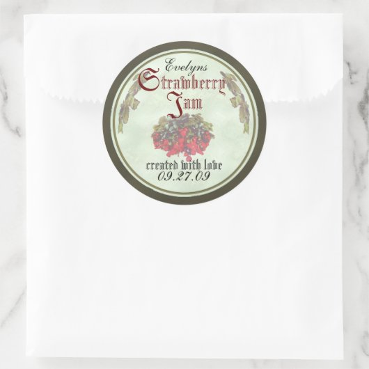 Aardbei Jam inblikken labels 2 (Tas)