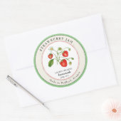 aardbei Jam Jar Canning label (Envelop)