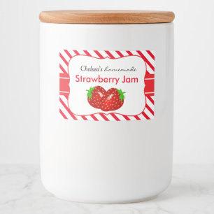 Aardbei Jam of Jellies Voedselcontainer Etiket