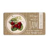  aardbei Jam op maat H-label Etiket (Voorkant)