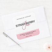 Aardbei Jam Sticker productlabel Verpakking (Envelop)