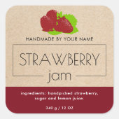 Aardbei Jam Sticker productlabel Verpakking (Voorkant)