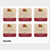 Aardbei Jam Sticker productlabel Verpakking (Vel)