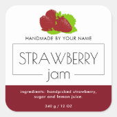Aardbei Jam Sticker productlabel Verpakking (Voorkant)