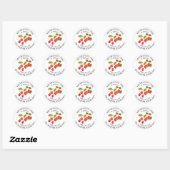 Aardbei Jam Waterverf Fruit Kitchen Reserves Ronde Sticker (Vel)