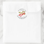 Aardbei Jam Waterverf Fruit Kitchen Reserves Ronde Sticker (Tas)