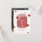 Aardbei Je bent mijn Jam Classroom Valentijn Kaart (Voorkant / Achterkant in situ)