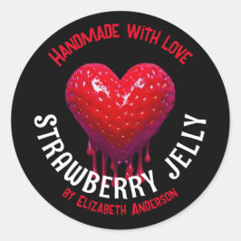 aardbei Jelly Ronde Sticker