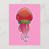 Aardbei Jellyfish Briefkaart (Voorkant)
