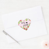 Aardbei Jij bent de Zoetste Hart Sticker (Envelop)