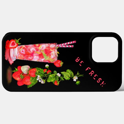 Aardbei Juice Cool Drink Case-Mate iPhone Case (Achterkant (horizontaal))