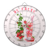 Aardbei Juice Cool Drink Fruits Dart Board Dartbord (Voorkant)