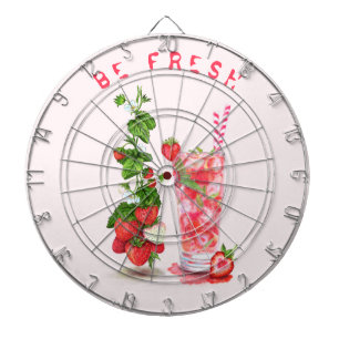 Aardbei Juice Cool Drink Fruits Dart Board Dartbord