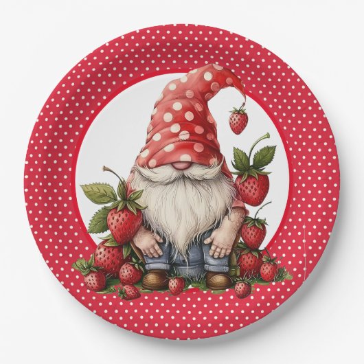 Aardbei Kabouter Papieren Bord (Voorkant)