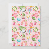 Aardbei Kabouter Tuin Meisjes Verjaardag Kaart (Achterkant)