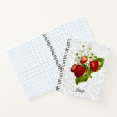 Aardbei Kant Spiraal Notebook Notitieboek (Binnen)