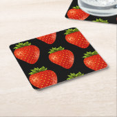 Aardbei Kartonnen Onderzetters (Schuin)