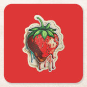 Aardbei Kartonnen Onderzetters (Voorkant)