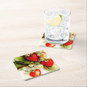  aardbei kartonnen onderzetters (Insitu)