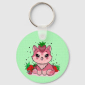 Aardbei Kat Sleutelhanger (Achterkant)