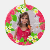 Aardbei Keramisch Ornament (Voorkant)