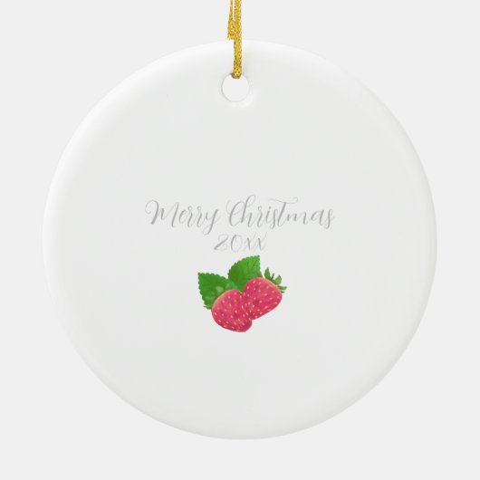 Aardbei Keramisch Ornament (Achterkant)