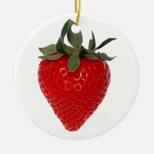 Aardbei Keramisch Ornament (Voorkant)
