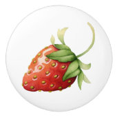 Aardbei keramische knop (Voorkant)