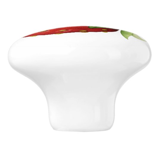 Aardbei keramische knop (Zijkant)