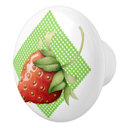 Aardbei keramische knop (Rechts)